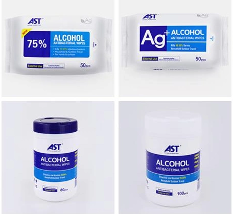 Wholesale Custom 75% Alcohol Sanitizing Antibacterial Alcohol Wet Wipes