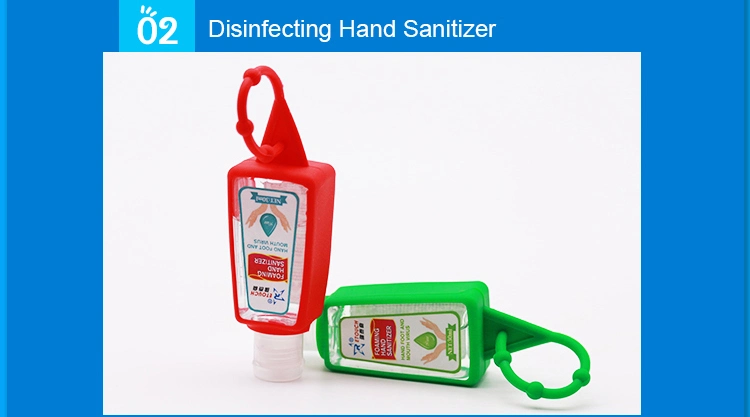 50ml China Manufacturer Wholesale Label Hotel Home Liquid Antibacterial Kids Instant Hand Sanitiser 75% Alcohol