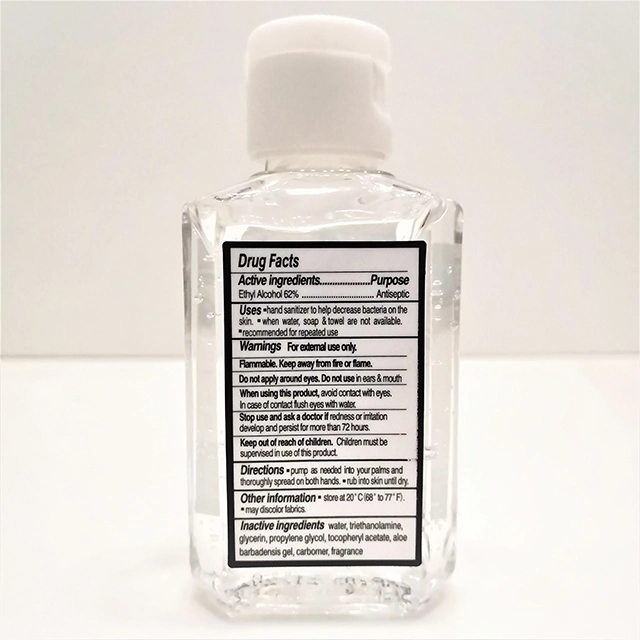 75% Alcohol 60ml Liquid Antibacterial Gel Instant Hand Sanitizer